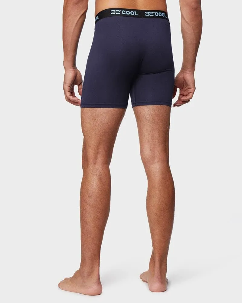 32 Degrees COOL Mens 4-PACK Quick Dry Performance Boxer Brief With Comfort Elastic Waistband