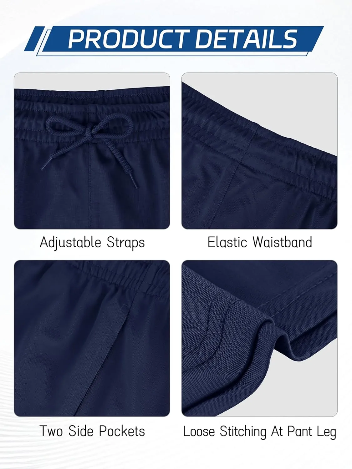 4 Pack Boys Athletic Shorts with Pockets Kids Basketball Youth Quick Dry Active Performance Sports Boys Shorts