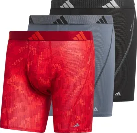 adidas Men's Performance Athletic Mesh Boxer Brief Underwear 3-Pack, Moisture Wicking, Sport Comfort