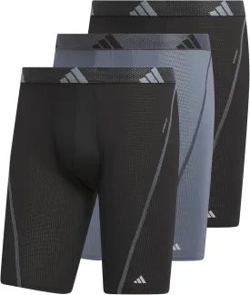adidas Men's Performance Mesh Long Boxer Brief Underwear (3-Pack), for Active Sport and All Day Comfort