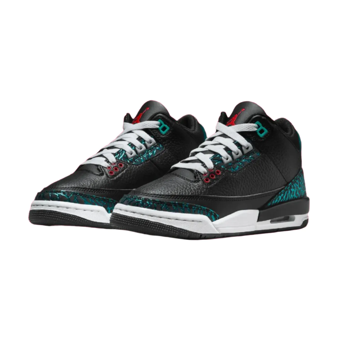 Big Kid's Air Jordan 3 Retro - "Siren Red/Hyper Jade"