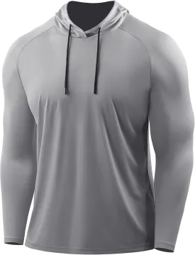 CADMUS Men's Workout Long Sleeve Fishing Shirts UPF 50  Sun Protection Dry Fit Hoodies