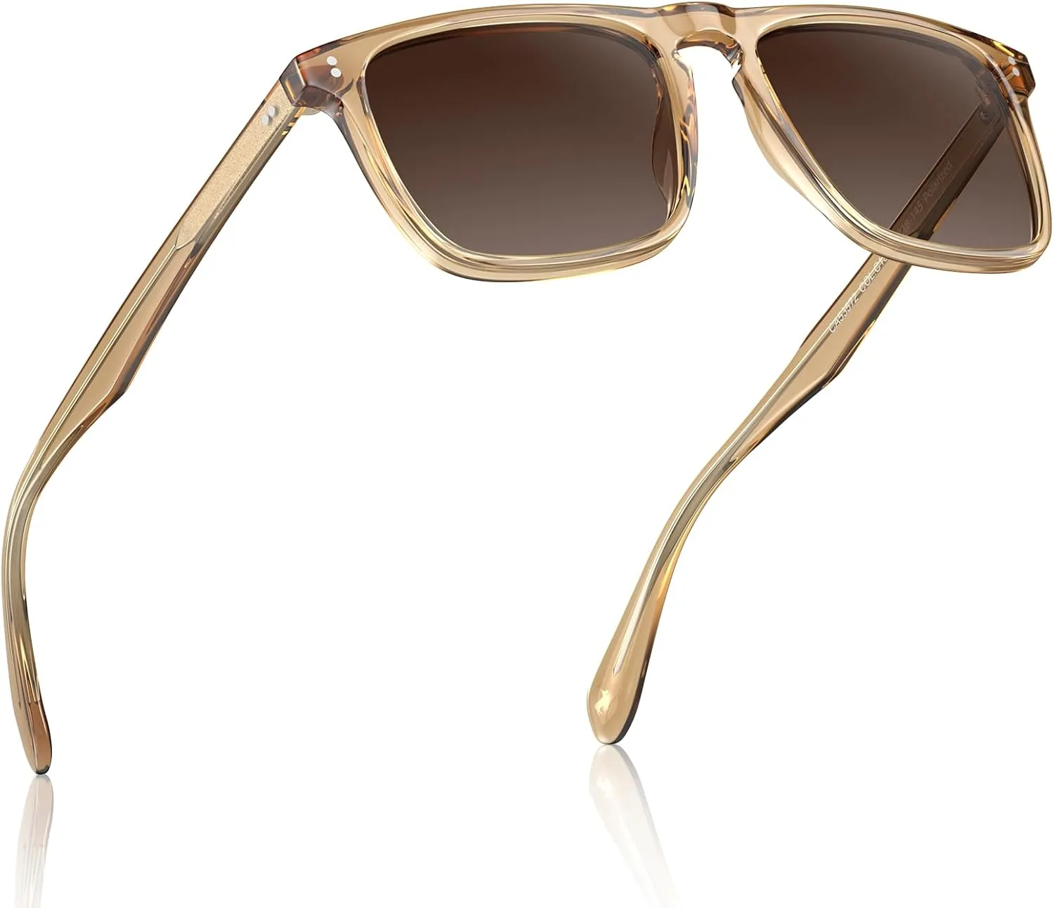 CARFIA Retro Polarized Sunglasses for Men UV Protection Hand-crafted Acetate Frame Fashion Cool Sun Glasses CA53572