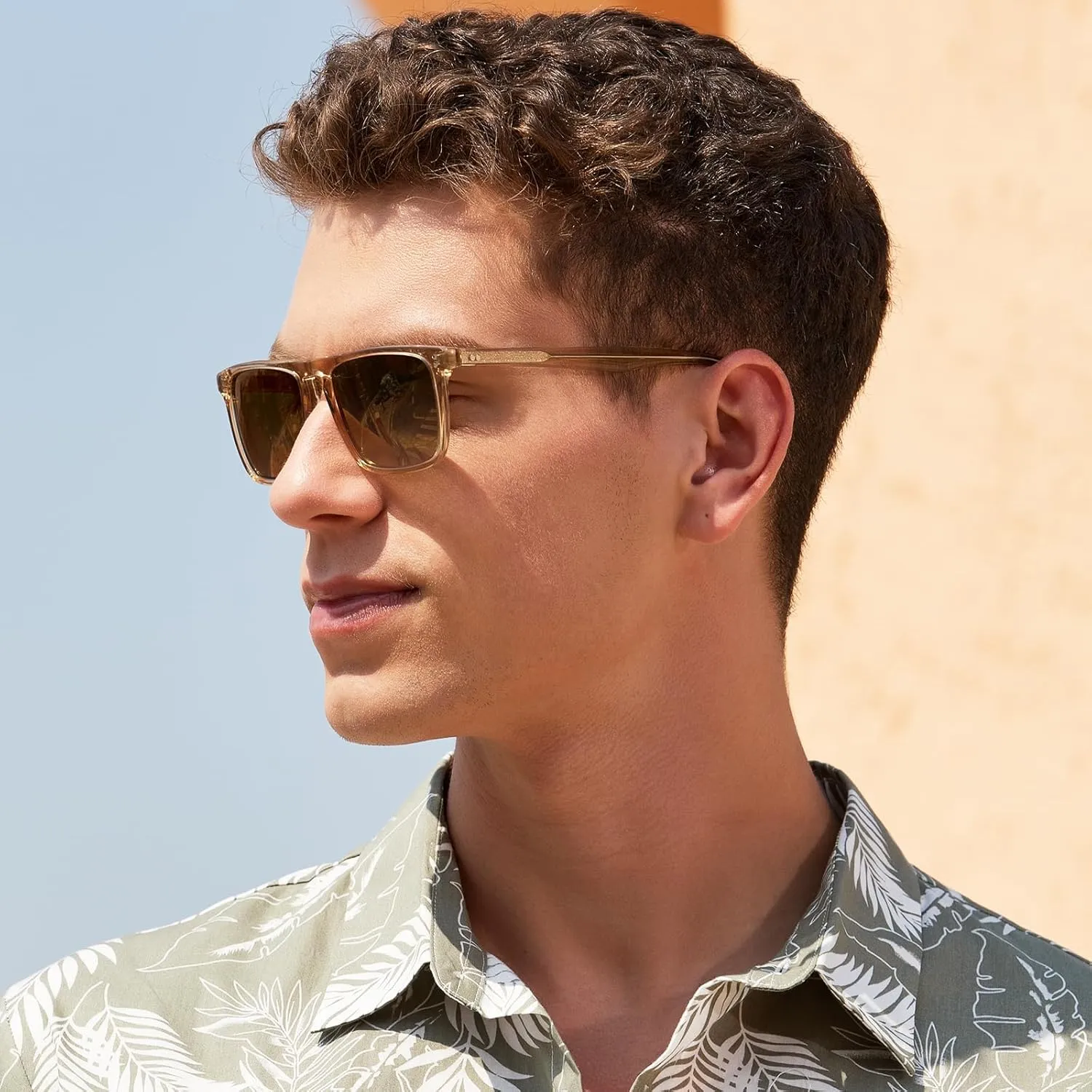 CARFIA Retro Polarized Sunglasses for Men UV Protection Hand-crafted Acetate Frame Fashion Cool Sun Glasses CA53572
