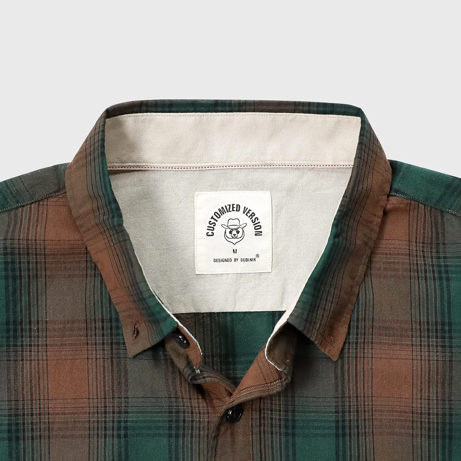 Dubinik? Mens Short Sleeve Button Down Shirts 100% Cotton Plaid Men's Casual Button-Down Shirts with Pocket