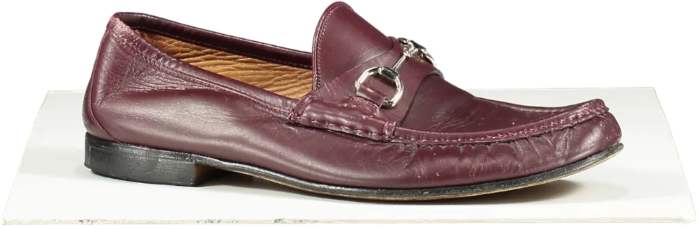 Gucci Moccasins Horsebit Leather Loafers Burgundy UK 9 EU 43 👞