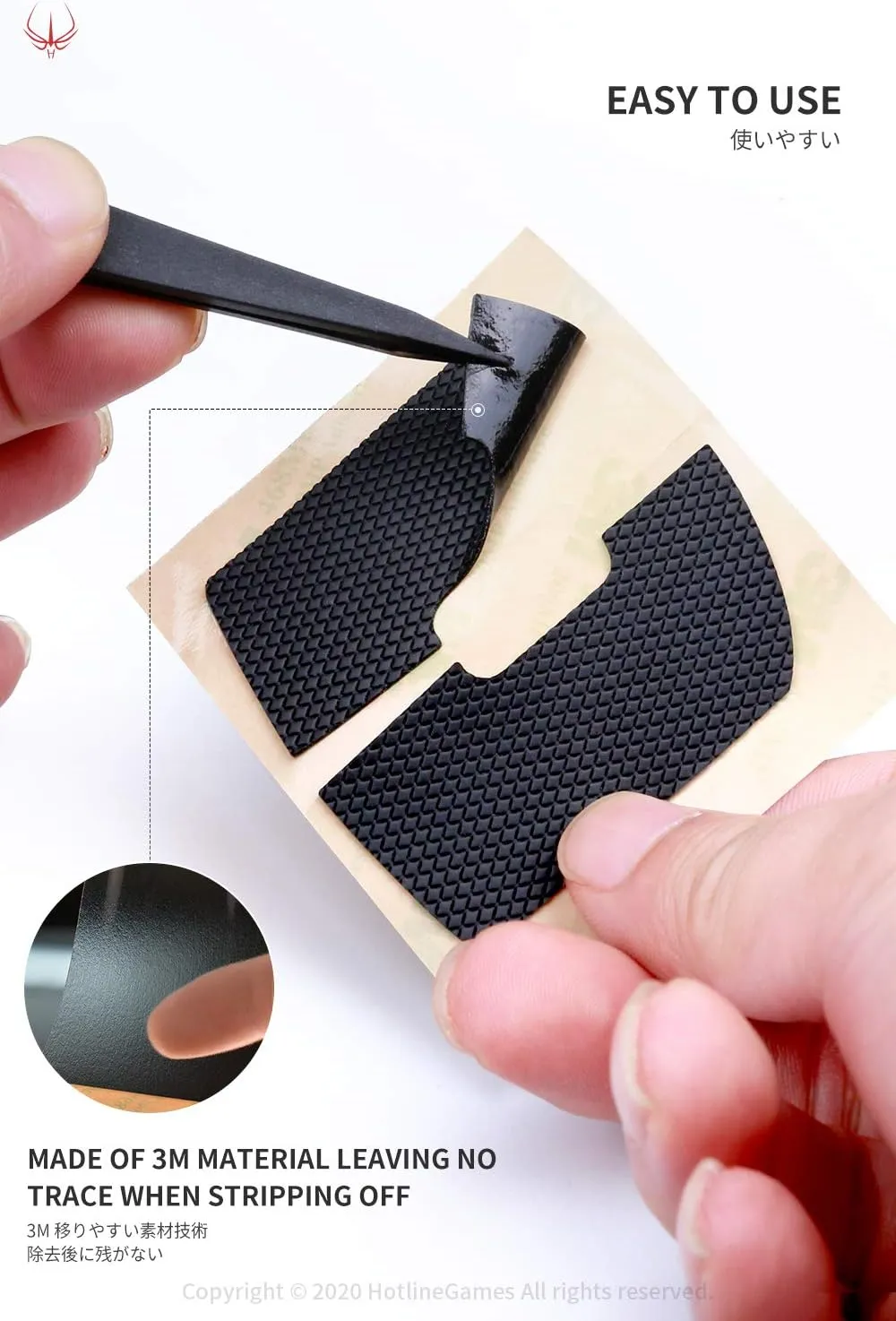 HOTLINEGAMES [Grip Upgrade] 2.0 Plus Anti Slip Grip Tape Compatible with Logitech G502 Wired/ G502 Wireless Gaming Mouse Skins,Sweat Resistant,Cut to Fit,Easy to Apply,Professional Mice Upgrade