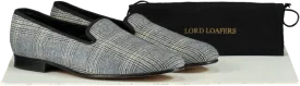 Lord Loafers Black/Grey Plaid Handmade Loafers UK 11