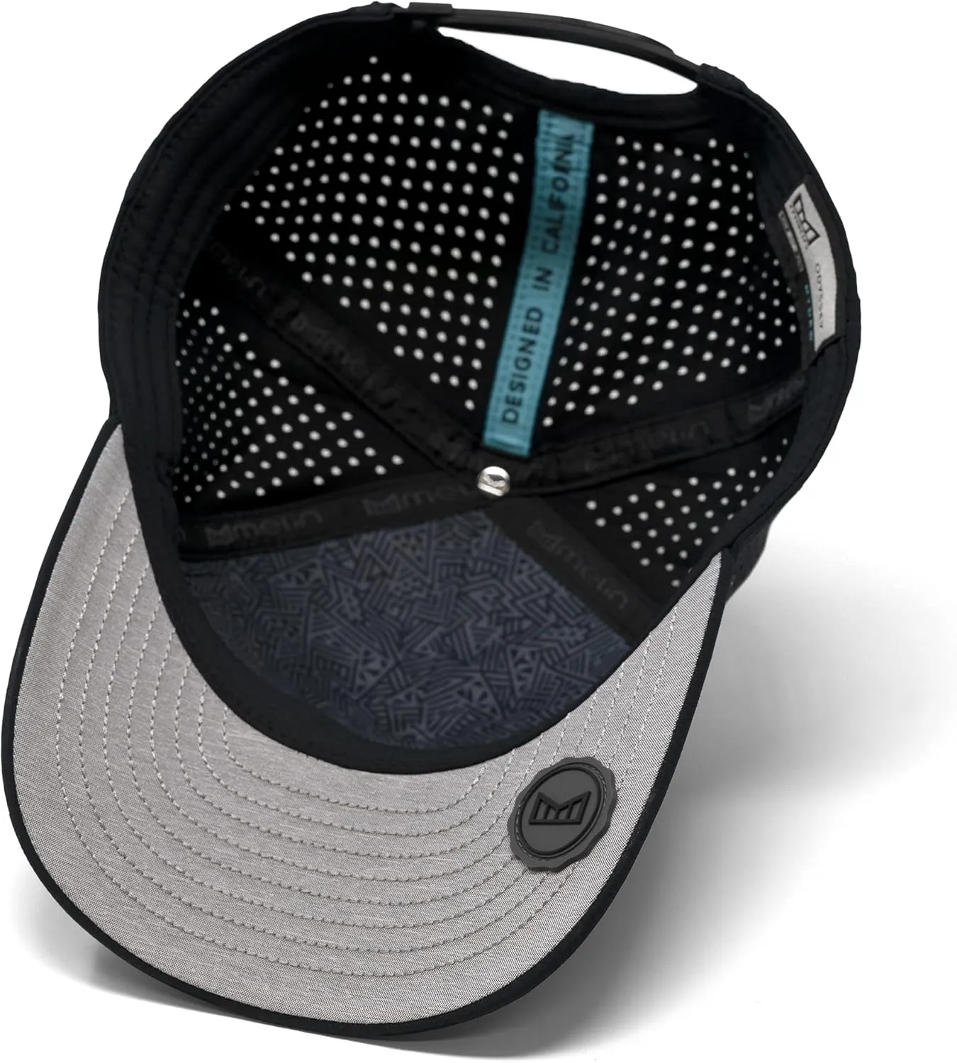 melin Odysea Stacked Hydro, Snapback Hats, Water-Resistant Baseball Caps for Men & Women, Golf, Running, or Workout Hat